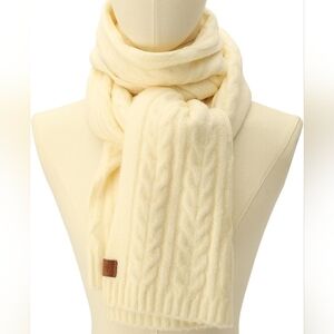 Frye Cream Cable Knit Scarf - NEW